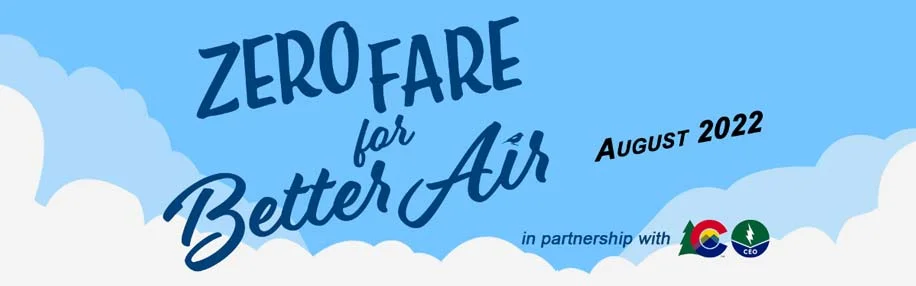 Zero Fare for Better Air graphic banner